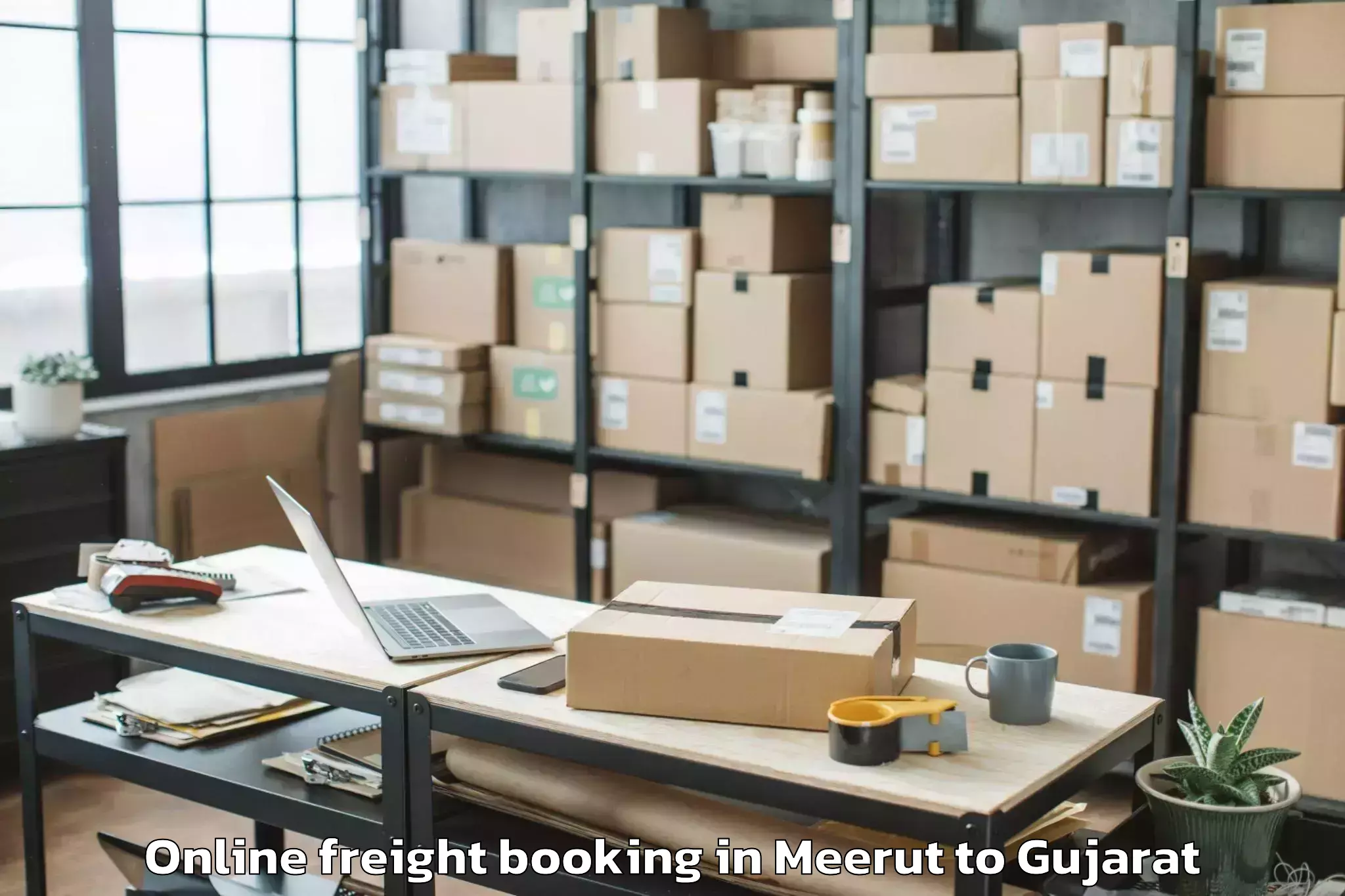 Trusted Meerut to Vallabhipur Online Freight Booking